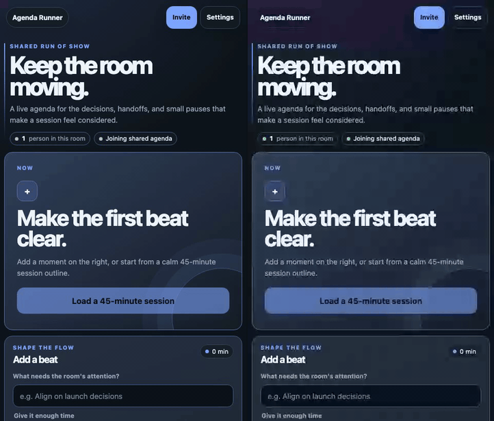 Agenda Runner demo