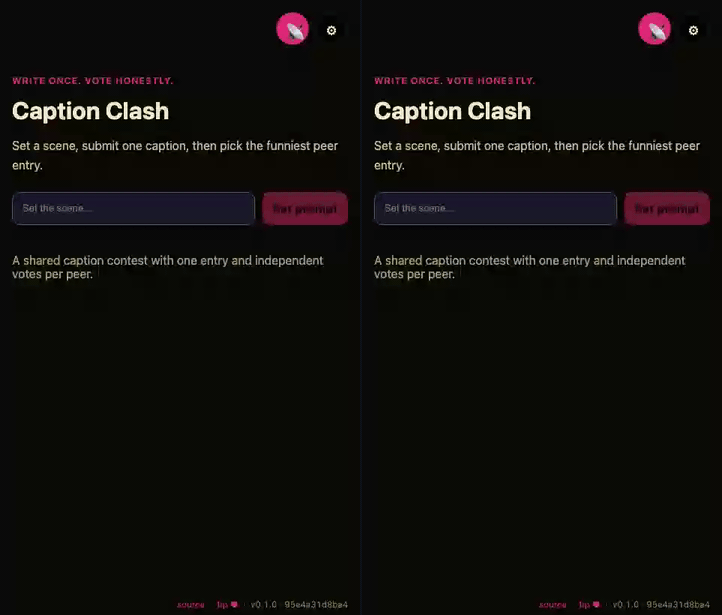 Mesh Caption Clash demo