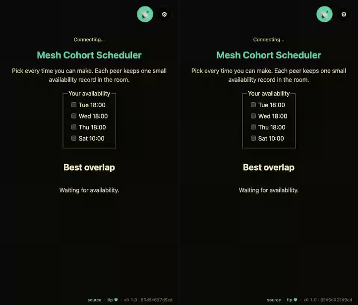 Mesh Cohort Scheduler demo