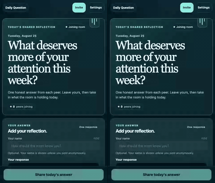 Mesh Daily Question demo