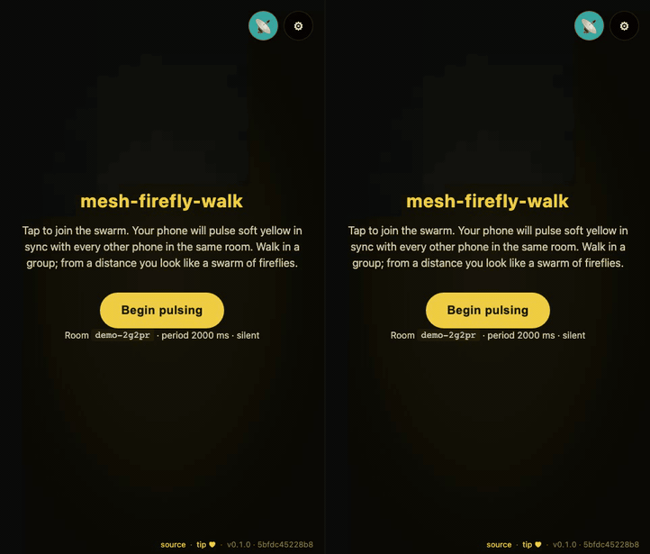 Mesh Firefly Walk demo
