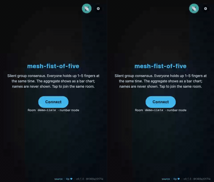 mesh-fist-of-five demo