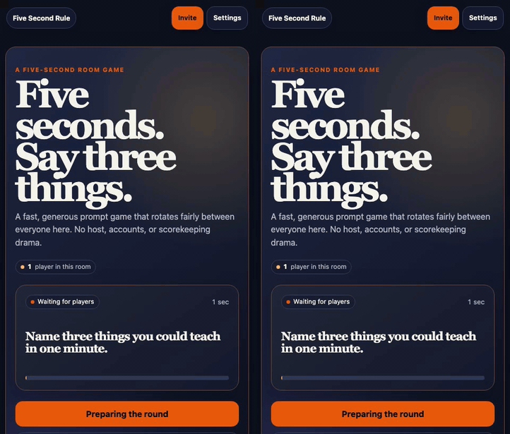 Mesh Five Second Rule demo