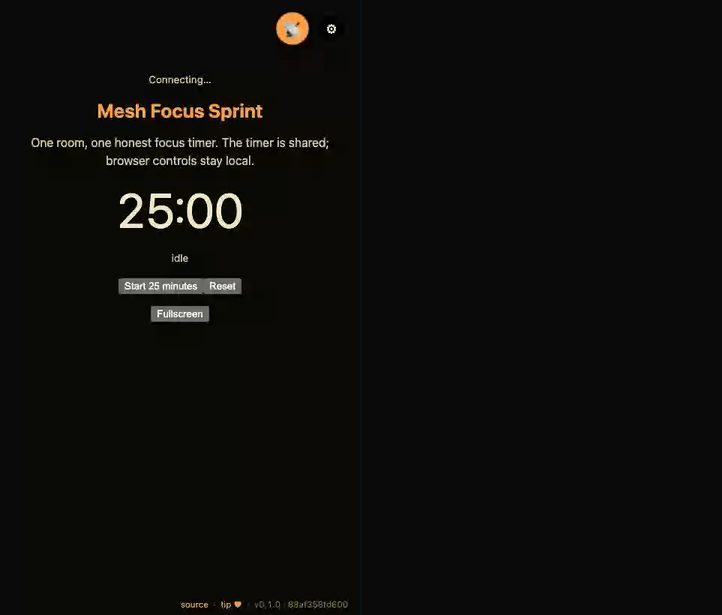 Mesh Focus Sprint demo