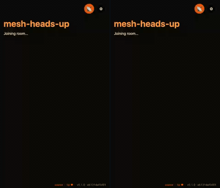 Mesh Heads Up demo