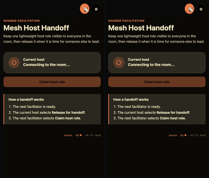 Mesh Host Handoff demo