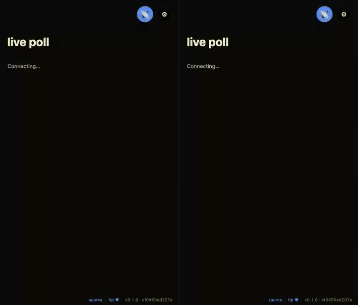 mesh-live-poll demo