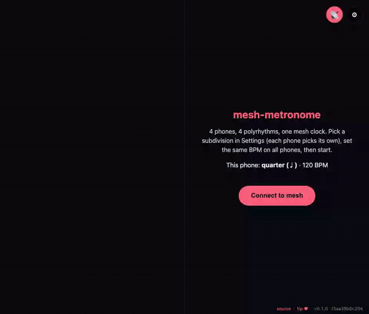 Mesh Metronome demo