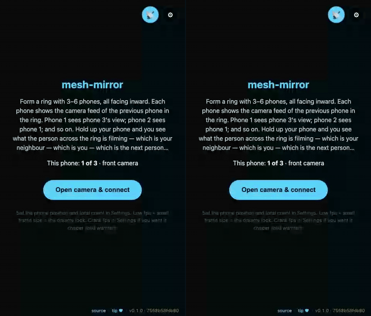 Mesh Mirror demo