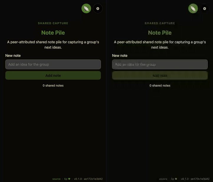 Mesh Note Pile demo