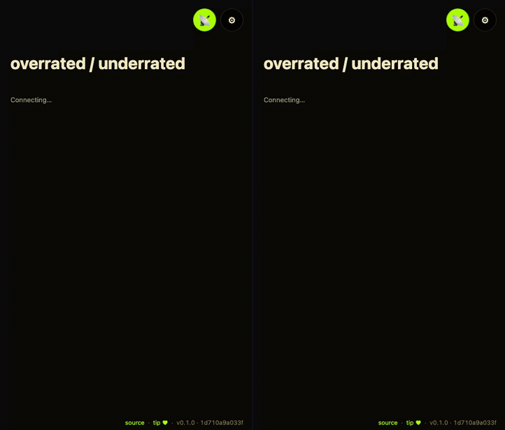 mesh-overrated-underrated demo