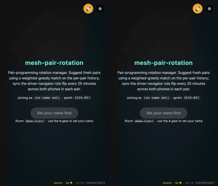 mesh-pair-rotation demo