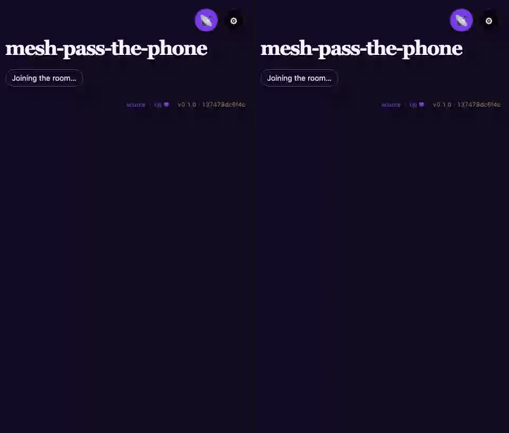 Mesh Pass The Phone demo