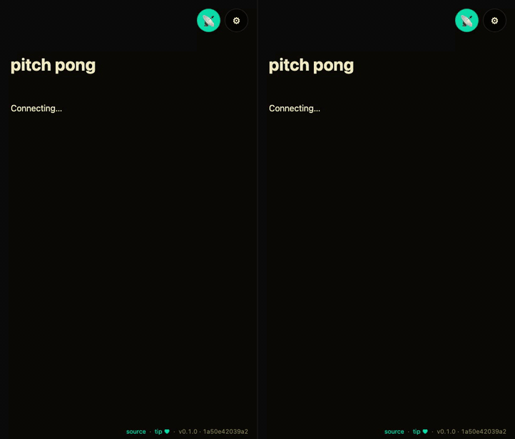 mesh-pitch-pong demo