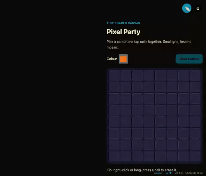Mesh Pixel Party demo