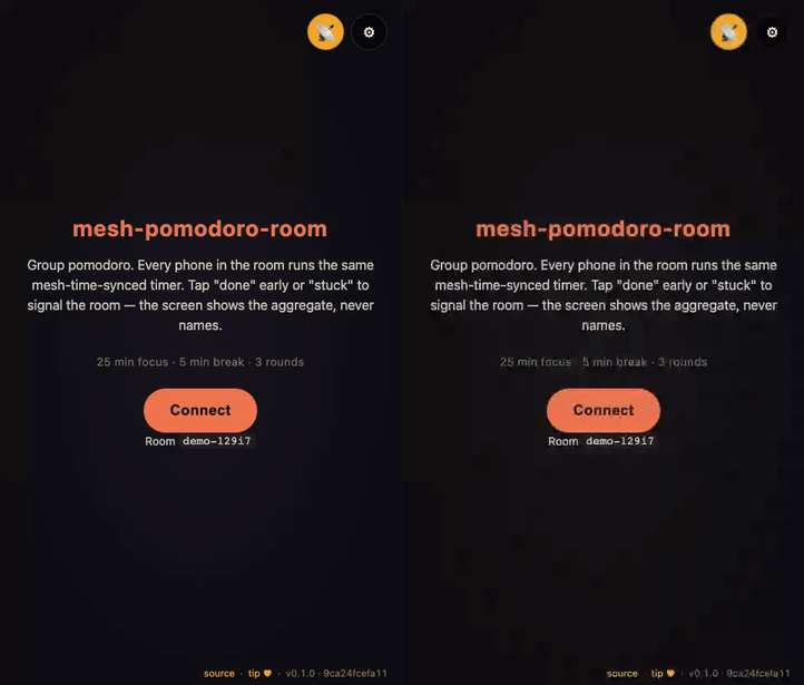 mesh-pomodoro-room demo