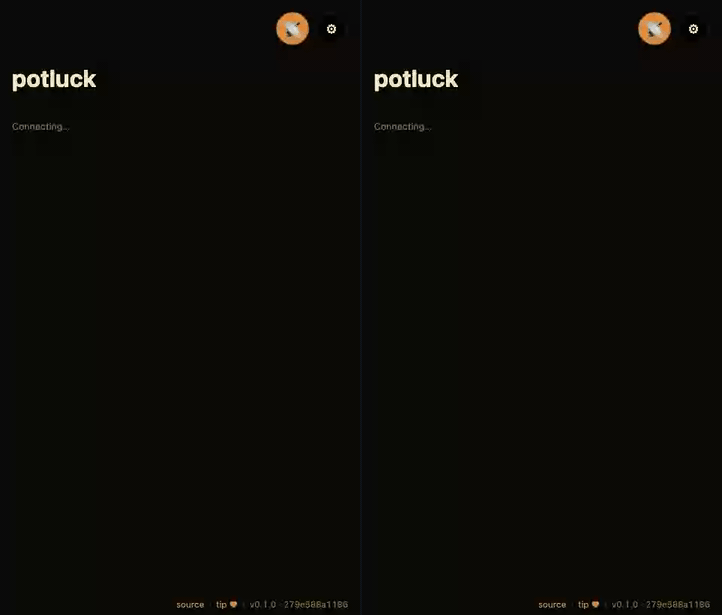 mesh-potluck demo