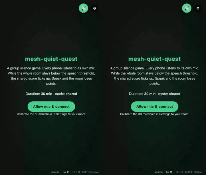 mesh-quiet-quest demo