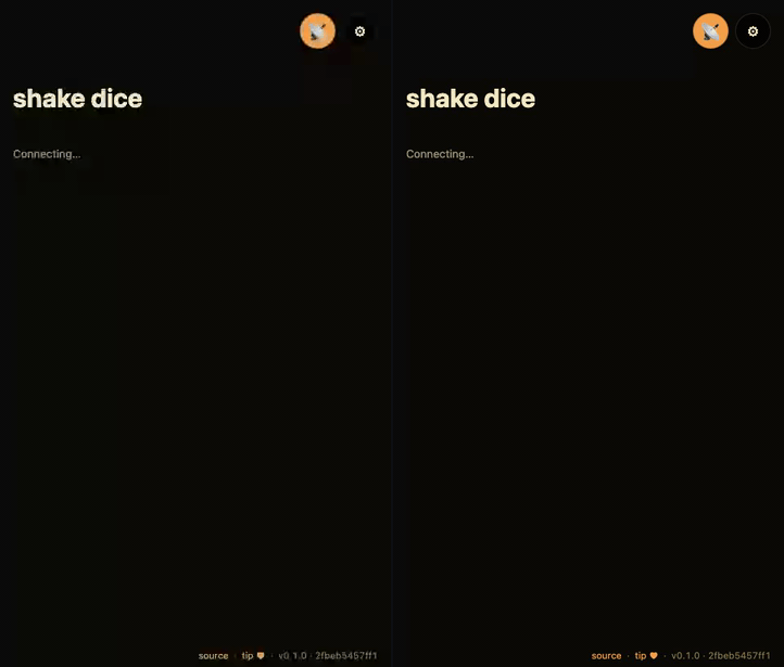 mesh-shake-dice demo