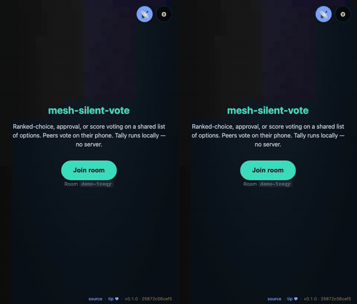 mesh-silent-vote demo