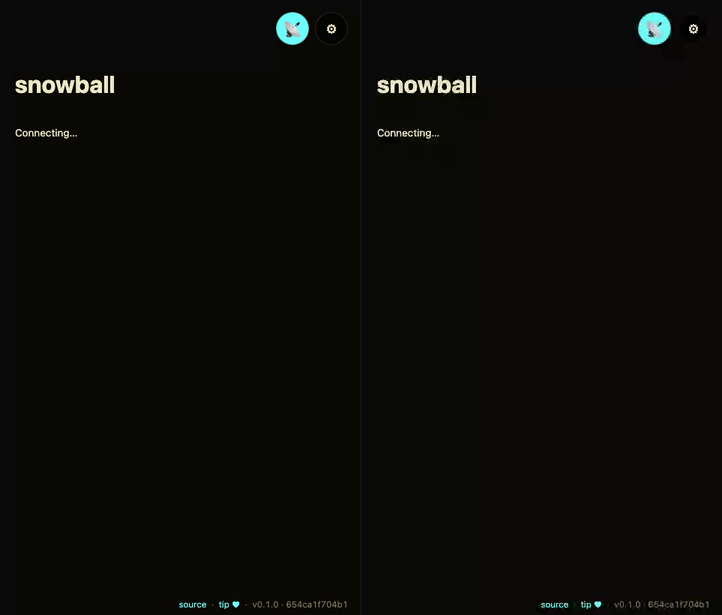 mesh-snowball demo