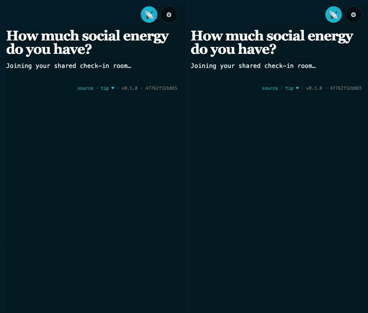 Mesh Social Battery demo