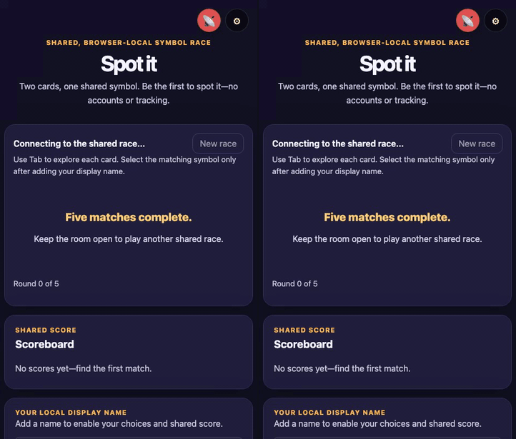 Mesh Spot It demo