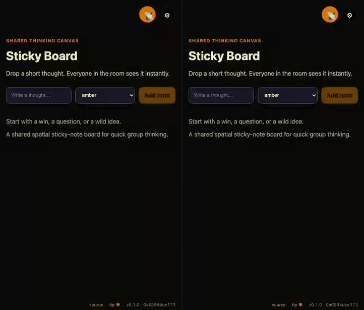 Mesh Sticky Board demo