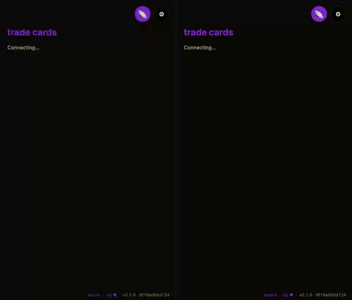 mesh-trade-cards demo