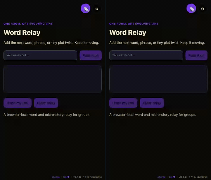 Mesh Word Relay demo